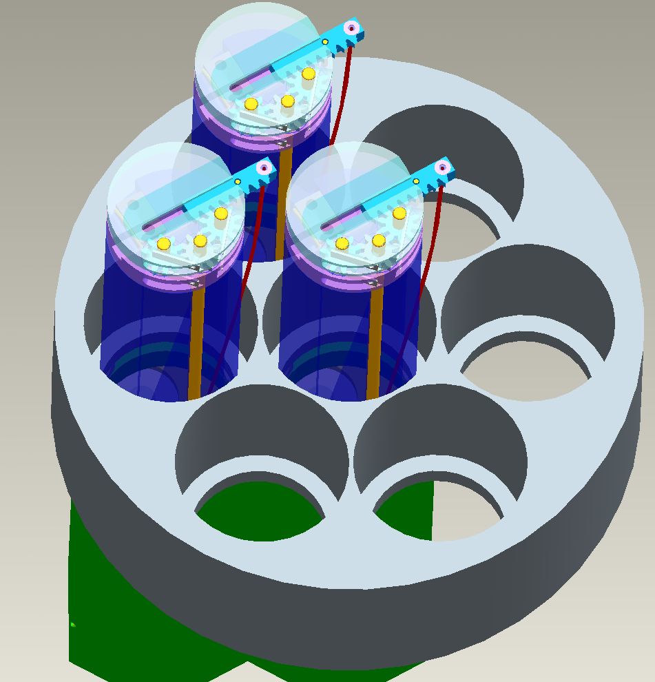 CAD model of fiber array actuator